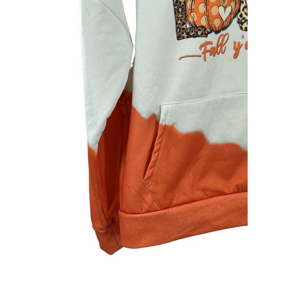 Love Fall Y’all Orange White Women’s size Large Sweatshirt - Picture 6 of 9
